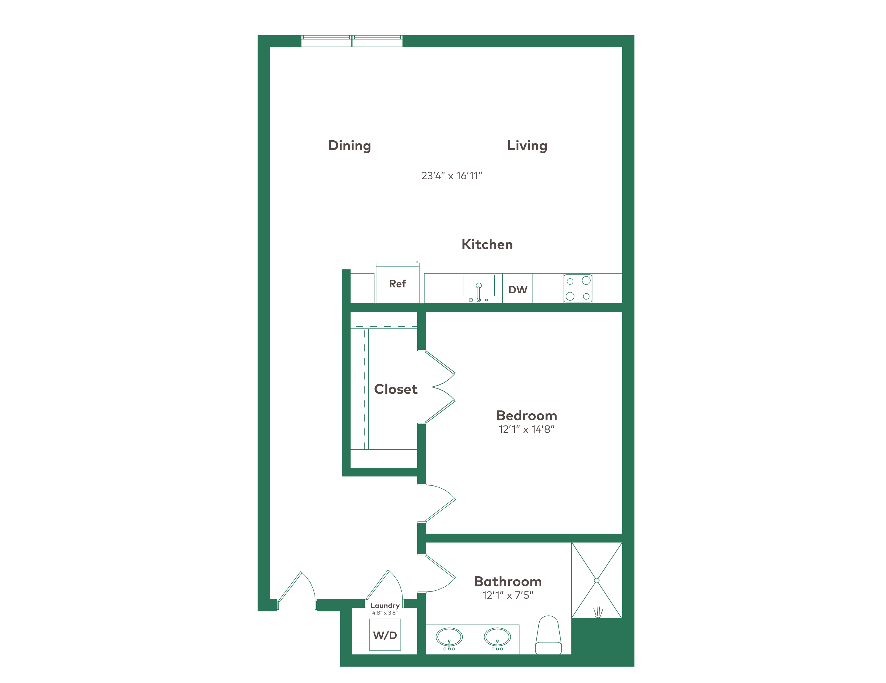 Floor plan layout diagram for J+W - A7